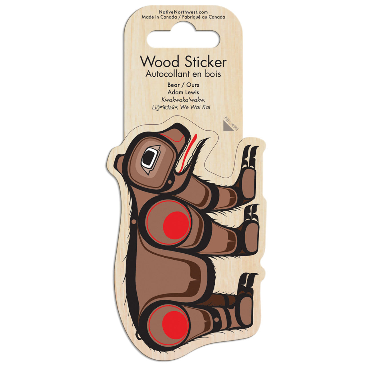 Sticker - Wood - Bear