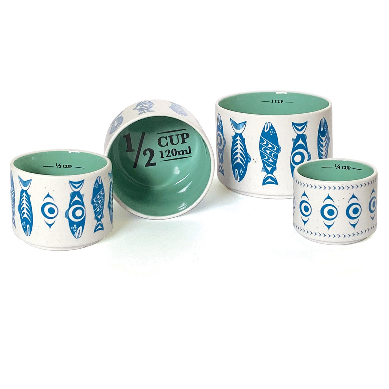 Measuring Cup Set - Ceramic - Salmon in the Wild