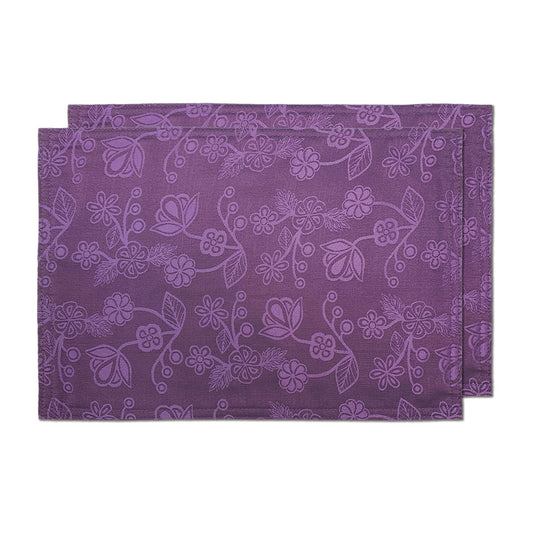 Placemats - Woven - (Set of 2) - Ojibwe Florals