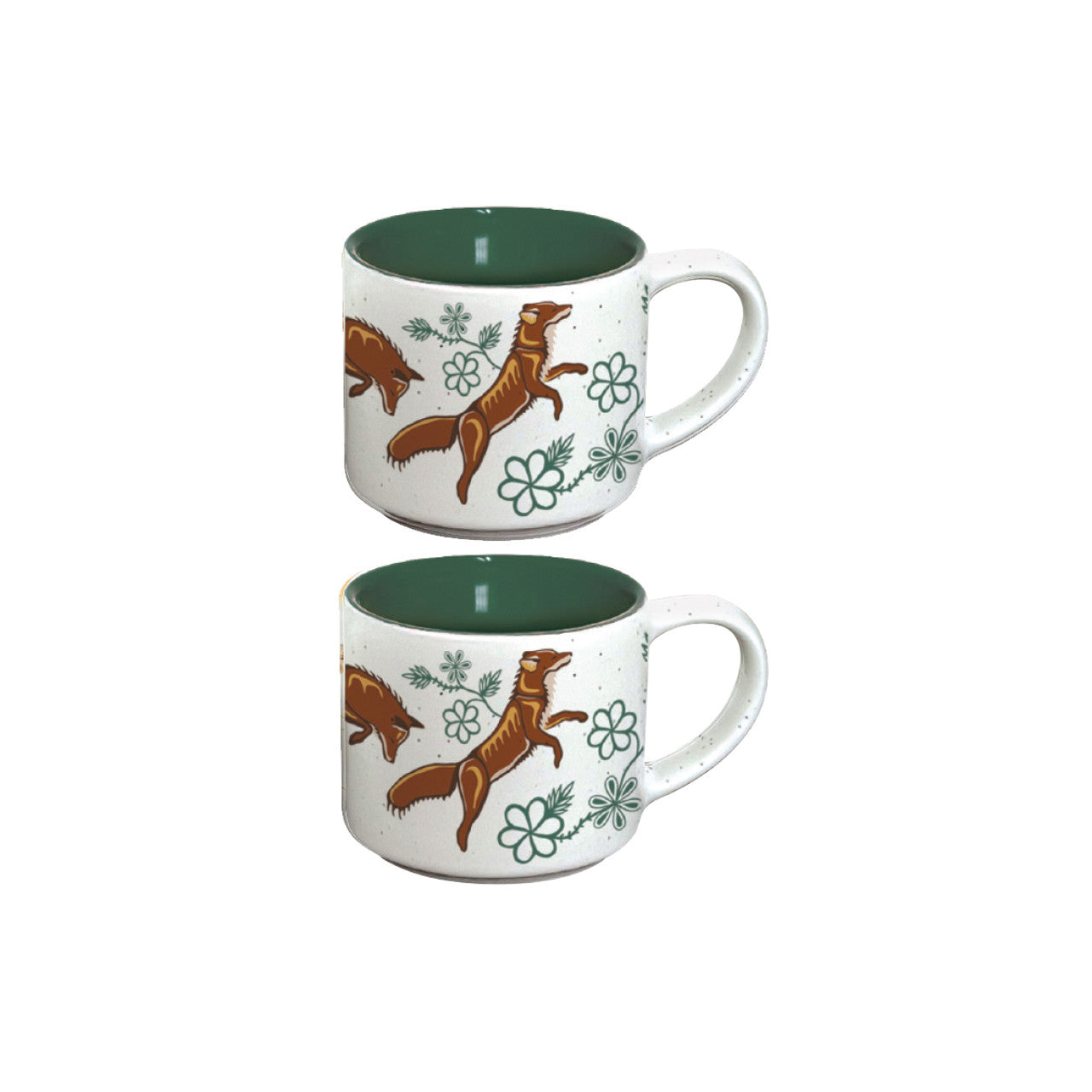 Espresso Mug - Ceramic - Set of 2 - Foxes (Wagooshna)