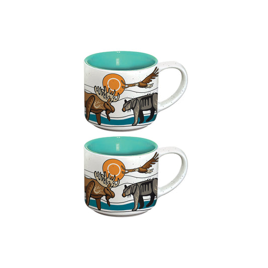 Espresso Mug - Ceramic - Set of 2 - All My Relatives (Indinawemaaganidag)