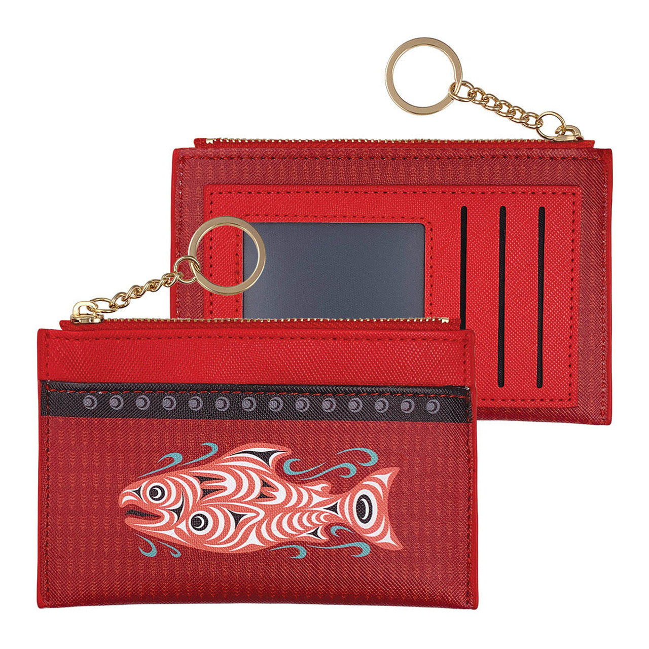 Zippered Card Wallet - Coho Salmon