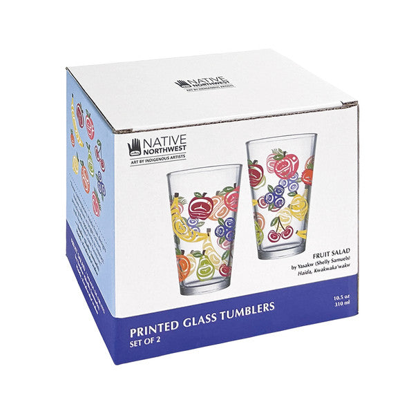 Printed Glass Tumbler Set - Fruit Salad