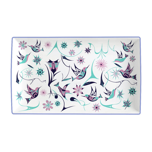 Platter - Ceramic - Rectangle - Hummingbird
