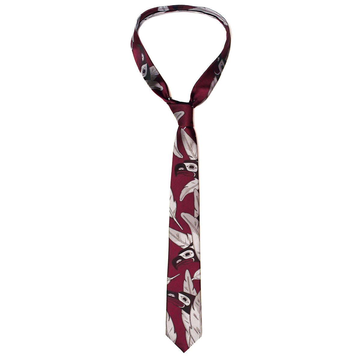 Tie - Raven & Eagle Feathers