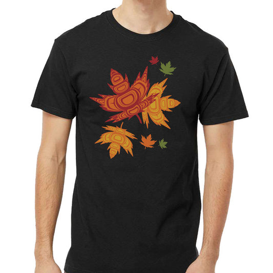 T-shirt - Unisex - Indigenous Maple (Black)