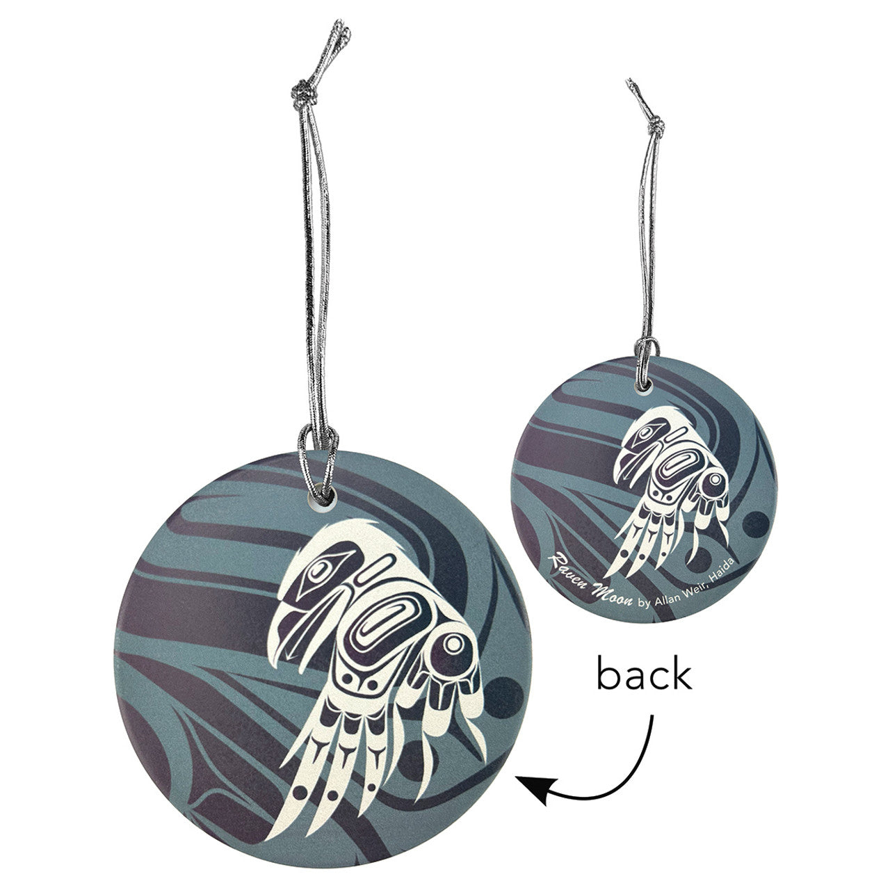 Ornament - Ceramic - Flat -  Raven Moon
