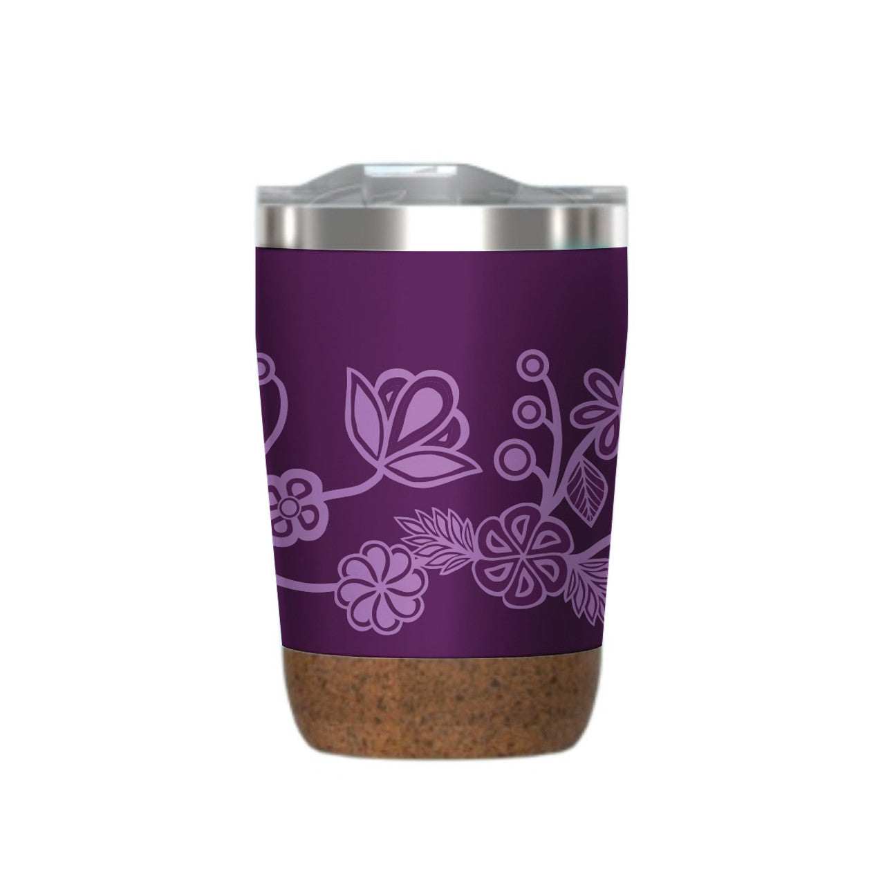 Travel Mug - Cork Base - 12oz - Ojibwe Florals