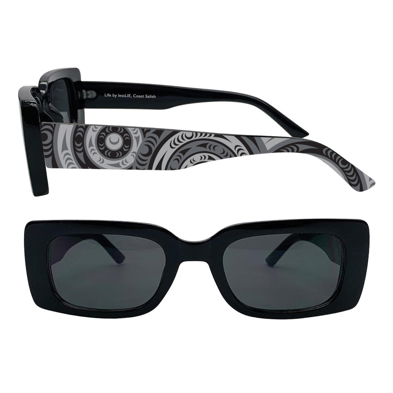 Sunglasses - Rectangle - Black - Life