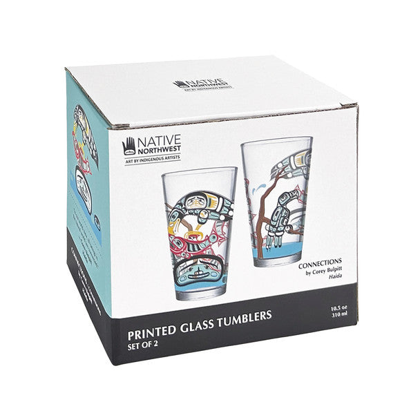 Printed Glass Tumbler Set - Connections
