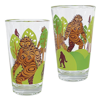 Printed Glass Tumbler Set - Sasquatch