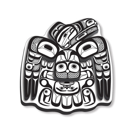 Magnet - 3D - Monochrome Raven