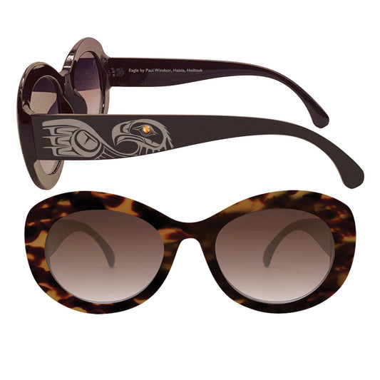 Sunglasses - Oval - Brown - Eagle