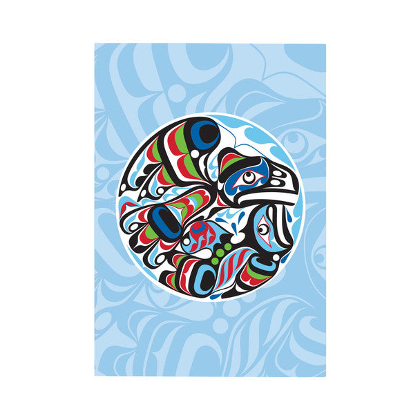 Postcard - Raven and Killer Whale