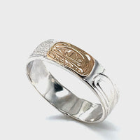 Ring - Gold and Silver - 1/4" - Orca - Size 12