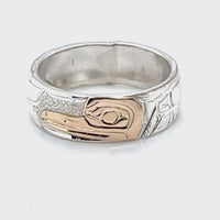 Ring - Gold and Silver - 1/4" - Hummingbird - Size 6