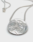 Pendant - Sterling Silver - Round - Moon