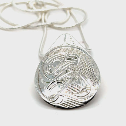Pendant - Sterling Silver - Teardrop - Eagle