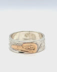 Ring - Gold & Silver - 1/4" - Hummingbird - Size 5.5