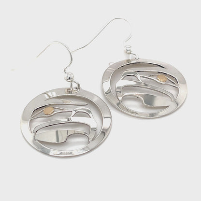 Earrings - Gold & Silver - Round - Golden Eagle