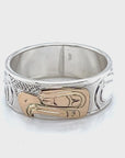 Ring - Gold and Silver - 1/4" - Eagle - Size 6