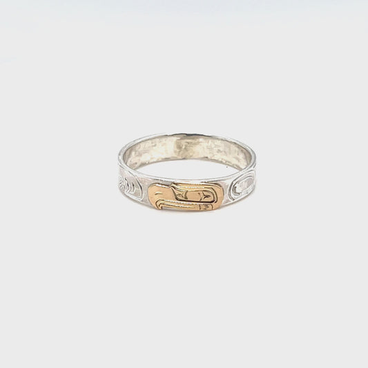 Ring - Gold and Silver - 3/16" - Eagle - Size 10.25