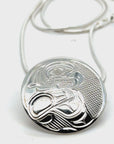 Pendant - Sterling Silver - Round - Eagle