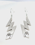 Earrings - Sterling Silver - Cutout - Lightning Serpent