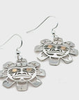 Earrings - Gold & Silver - Cutout - Sun