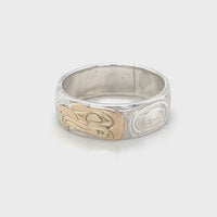 Ring - Gold and Silver - 1/4" - Eagle - Size 7.5 - for Helen