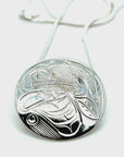 Pendant - Sterling Silver - Round - Hummingbird