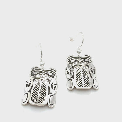 Earrings - Sterling Silver - Cutout - Beaver