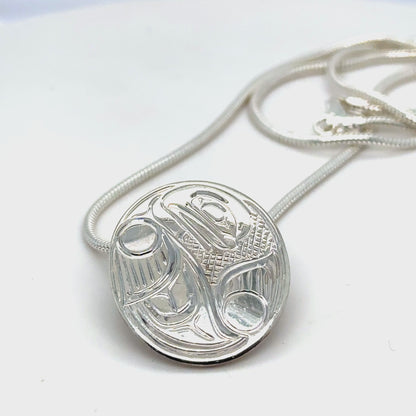 Pendant - Sterling Silver - Oval - Otter