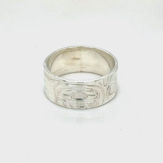 Ring - Sterling Silver - 5/16" - Orca - Size 6