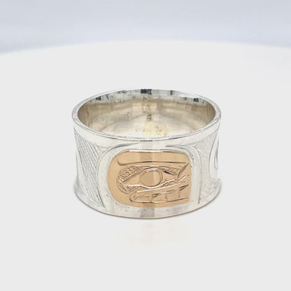 Ring - Gold & Silver - Orca - Size 10.5