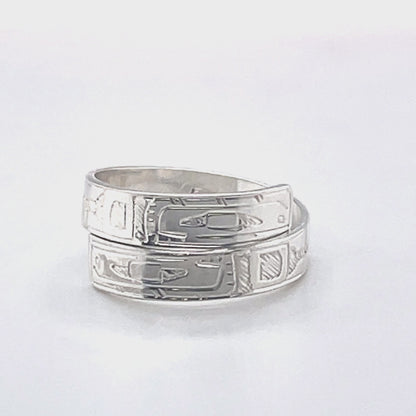 Ring - Sterling Silver - Wrap - 3/16" - Orcas - Size 6.5