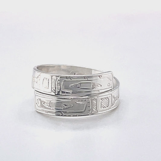Ring - Sterling Silver - Wrap - 3/16" - Orcas - Size 6.5