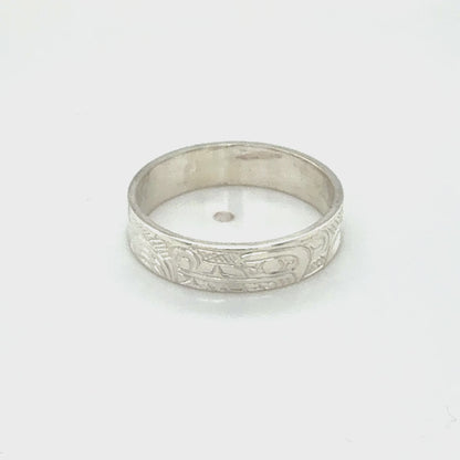 Ring - Sterling Silver - 3/16" - Wolf