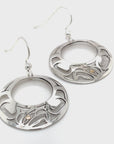 Earrings - Gold & Silver - Round - Eagle - Offset