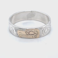 Ring - Gold & Silver - 1/4" - Eagle - Size 12