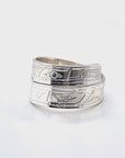 Ring - Sterling Silver - Wrap - 3/16" - Eagles - Size 6.25