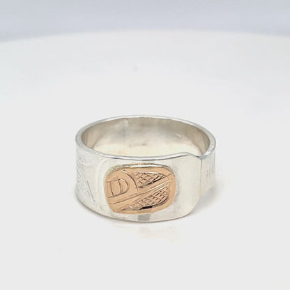 Ring - Gold & Silver - Hummingbird - Size 8.5