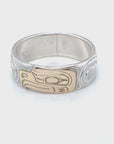 Ring - Gold & Silver - 1/4" - Eagle - Size 6