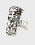 Ring - Sterling Silver & Gold - Shield - Eagle - Size 8