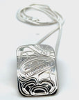 Pendant - Sterling Silver - Rectangle - Orca