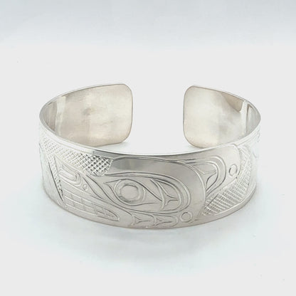 Bracelet - Sterling Silver - 3/4" - Wolf