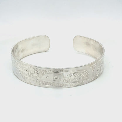 Bracelet - Sterling Silver - 1/2" - Raven & Moon