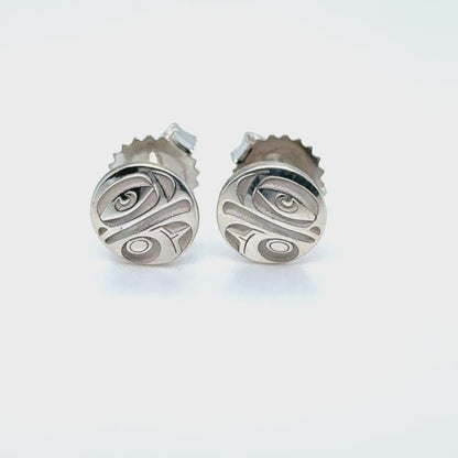 Earrings - Sterling Silver - Stud - Eagle - Micro - 8mm