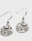 Earrings - Sterling Silver - Drop - Round - Mini - Orca