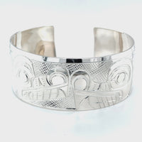 Bracelet - Sterling Silver - 1" - Wolf